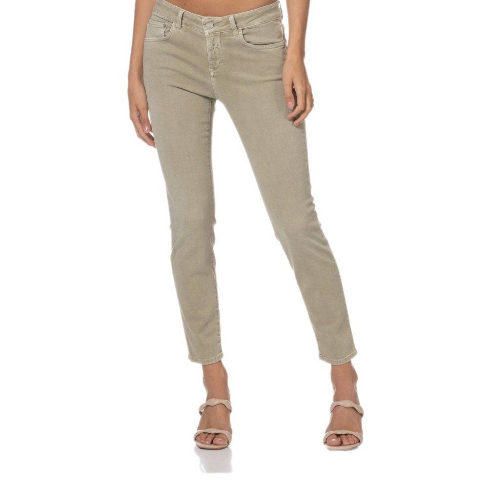 CLOSED Baker Mid-rise Slim-fit Jeans in Light Moss Green